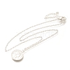 304 Stainless Steel Flat Round Cameo Pendant Cable Chain Necklaces for Women STAS-Z108-02S-02-4