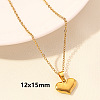 Stainless Steel Heart-Shaped Necklace Jewelry Luxury DIY Accessories Vacuum Plating ZC7092-10-1
