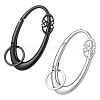 2Pcs 2 Colors Alloy Spring Gate Rings FIND-ME0003-44B-1