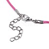 Waxed Cotton Cord Necklace Making LS-MAK-S034-010-4