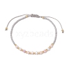 Glass Braided Bead Bracelets BJEW-JB11418-03-2