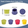 Gorgecraft 8Pcs 4 Colors Silicone Bottle Caps SIL-GF0001-22-2