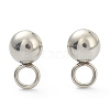 Non-Tarnish 202 Stainless Steel Stud Earring Findings STAS-F266-18B-P-2