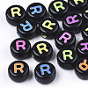 Opaque Black Acrylic Beads MACR-N008-17R-1