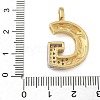 Brass Micro Pave Cubic Zirconia Pendants KK-B126-02G-G-3