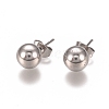 Tarnish Resistant 304 Stainless Steel Stud Earrings EJEW-L215-57E-P-1