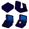 Flocking ABS Plastic Badge and Medal Keepsake Boxes CON-WH0200-02G-1