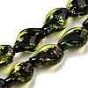 Handmade Dichroic Foil Glass Beads Strands DICH-U001-08B-1