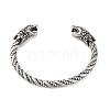 Viking 304 Stainless Steel Open Cuff Bangles for Men BJEW-U001-07H-G-3