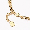 Brass Cable Chain Bracelets BJEW-H537-13G-2