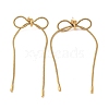 Bowknot 304 Stainless Steel Earrings for Women EJEW-U003-23G-1