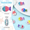 8Pcs 8 Colors Painted Glass Beads LAMP-YW0004-07-3