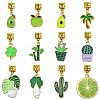 Plants Theme Alloy Enamel Pendants PALLOY-FS00008-1