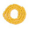 Frosted Opaque Glass Beads Strands GLAA-N017-4mm-22-3