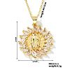 Brass Cubic Zirconia Windmill Design Virgin Mary Pendant Exquisite Necklaces GQ0358-1-1