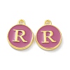 Golden Plated Alloy Enamel Charms ENAM-XCP0001-13R-1