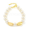 ABS Imitation Pearl Beaded Braclets BJEW-P322-18G-1