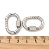 304 Stainless Steel Screw Carabiner Lock Charms STAS-C092-08P-3