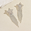 Brass Rhinestone Stud Earrings for Women QC2926-4