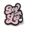 Word Boy with Luv Alloy Enamel Pin Brooch JEWB-B014-04F-1