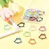 30Pcs Spray Paint Alloy Spring Gate Rings FIND-FS0004-03-9