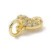 Brass Micro Pave Cubic Zirconia Charms ZIRC-F132-19G-3