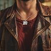 1Pc 304 Stainless Steel Figaro Chain Number Pendant Necklaces NJEW-BBC0001-28A-P-5