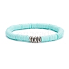 Handmade Polymer Clay Heishi Beads Stretch Bracelets Set BJEW-JB07390-7