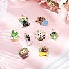 8Pcs 8 Styles Alloy Enamel Pandants ENAM-FP0002-71-5