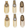 Globleland 6Pcs 3 Styles Fashionable Tassel Epaulettes AJEW-GL0002-25-1