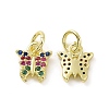 Brass Micro Pave Colorful Cubic Zirconia Charms KK-E068-VF102-1