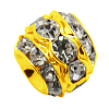 Brass Crystal Rhinestone Beads RB-9X10-2-2