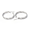 304 Stainless Steel Flat Hoop Earrings for Women STAS-B034-16P-2