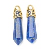 Bullet Natural Lapis Lazuli Pointed Pendants G-E332-C04-G-1