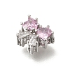 Bowknot Brass Micro Pave Cubic Zirconia Beads KK-Z156-20P-03-2