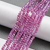 Transparent Baking Painted Glass Beads Strands DGLA-F002-02B-3