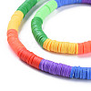 Fixed 7 Color Handmade Polymer Clay Bead Strands CLAY-S096-029K-3