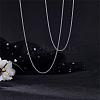 925 Sterling Silver Thin Dainty Link Chain Necklace for Women Men JN1096A-03-5