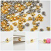 Beebeecraft 100Pcs 2 Colors Brass Crimp Beads KK-BBC0014-30-6