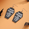 Halloween Cartoon Acrylic Word Dangle Earrings for Women QK1762-2-1