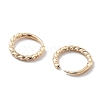 Brass Twist Hoop Earrings KK-M102-41G-2