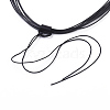Adjustable Waxed Cord Necklace Making MAK-L027-A04-2