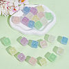 24Pcs 6 Colors Drusy Cube Resin Rhinestone Beads RESI-PA0001-43B-7