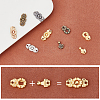  80 Sets 5 Colors Flower Alloy Snap Lock Clasps FIND-NB0004-03-5