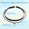 4Pcs 2Styles Alloy & Black Velvet Inverted Triangle Pendant Double Layer Choker Necklaces NJEW-WH20002-11B-2