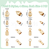 32Pcs 8 Style 201 Stainless Steel Cord Ends STAS-UN0027-12-3