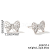 Brass Bowknot Stud Earrings YM2609-1-2