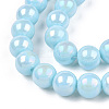 Electroplate Opaque Glass Beads Strands GLAA-T032-P4mm-AB10-3