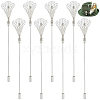 8Pcs Brass Brooches JEWB-BC00012-1