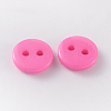 2-Hole Flat Round Resin Sewing Buttons for Costume Design BUTT-E119-36L-06-2